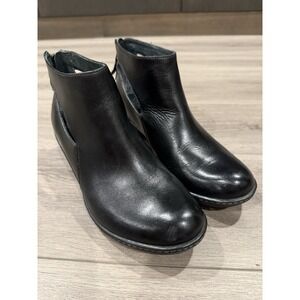Dansko Women Bonita Ankle Booties Size 39 US 8 Black Leather Back Zip